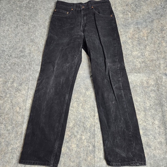 Levi's Other - Levis 505 VTG‎ 90s Jeans Men 31x30 Black Denim Regular Straight Fit Punk Skater